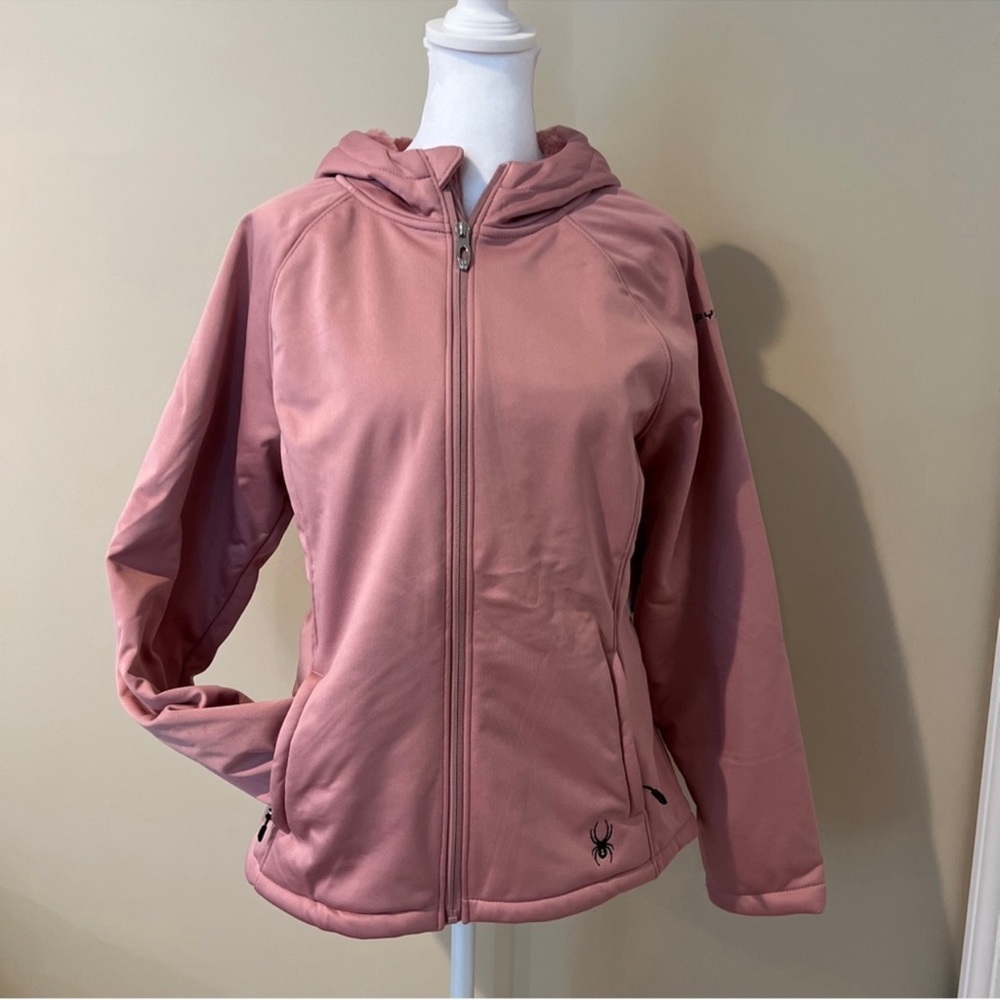 Spyder fur lined jacket in Lilas pink